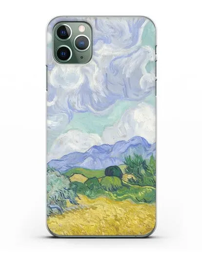 Чехол Пшеничное поле с кипарисами (Ван Гог Винсент) силиконовый для iPhone 11 Pro