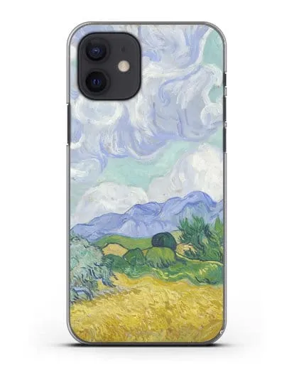 Чехол Пшеничное поле с кипарисами (Ван Гог Винсент) силиконовый для iPhone 12