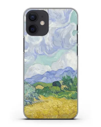 Чехол Пшеничное поле с кипарисами (Ван Гог Винсент) силиконовый для iPhone 12 mini