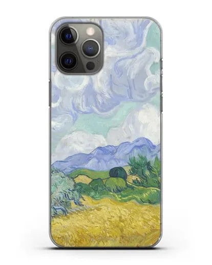 Чехол Пшеничное поле с кипарисами (Ван Гог Винсент) силиконовый для iPhone 12 Pro Max