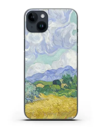 Чехол Пшеничное поле с кипарисами (Ван Гог Винсент) силиконовый для iPhone 14 Plus