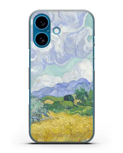 Чехол Пшеничное поле с кипарисами (Ван Гог Винсент) силиконовый для iPhone 16