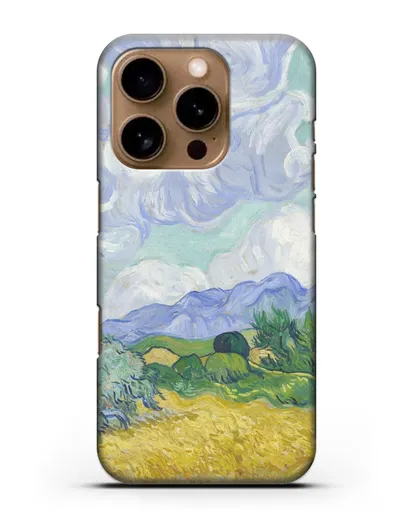 Чехол Пшеничное поле с кипарисами (Ван Гог Винсент) силиконовый для iPhone 16 Pro
