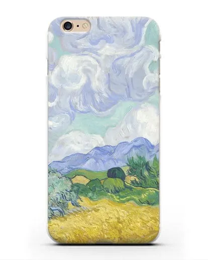 Чехол Пшеничное поле с кипарисами (Ван Гог Винсент) силиконовый для iPhone 6s Plus
