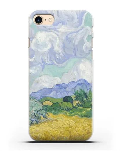 Чехол Пшеничное поле с кипарисами (Ван Гог Винсент) силиконовый для iPhone 8