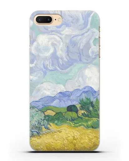 Чехол Пшеничное поле с кипарисами (Ван Гог Винсент) силиконовый для iPhone 7 Plus