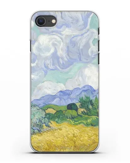 Чехол Пшеничное поле с кипарисами (Ван Гог Винсент) силиконовый для iPhone SE 2020