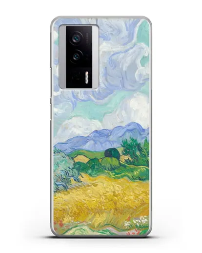 Чехол Пшеничное поле с кипарисами (Ван Гог Винсент) силиконовый для Xiaomi Poco F5 Pro