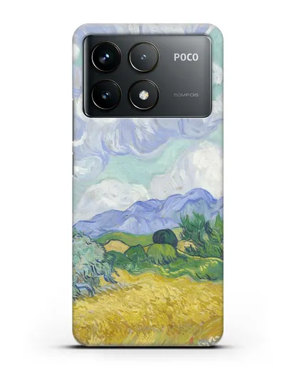 Чехол Пшеничное поле с кипарисами (Ван Гог Винсент) силиконовый для Xiaomi Poco F6 Pro