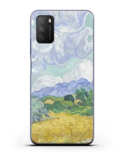 Чехол Пшеничное поле с кипарисами (Ван Гог Винсент) силиконовый для Xiaomi Poco M3