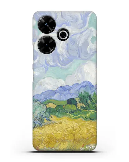 Чехол Пшеничное поле с кипарисами (Ван Гог Винсент) силиконовый для Xiaomi Poco M6
