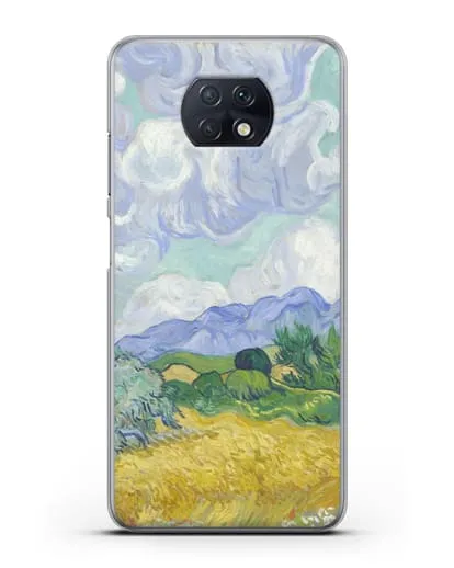 Чехол Пшеничное поле с кипарисами (Ван Гог Винсент) силиконовый для Xiaomi Redmi Note 9T