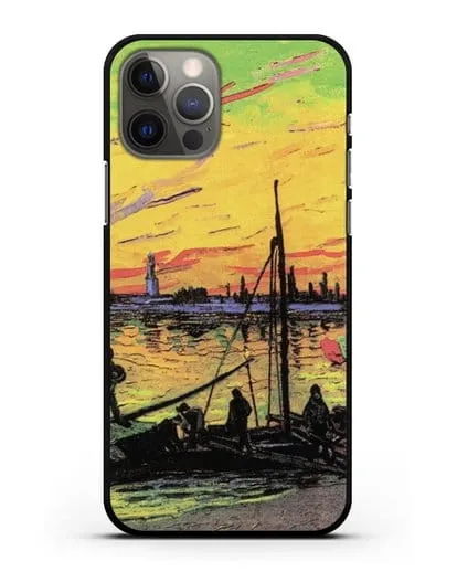 Чехол Угольные баржи (Ван Гог Винсент) силиконовый для iPhone 12 Pro