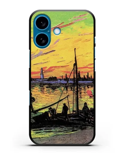 Чехол Угольные баржи (Ван Гог Винсент) силиконовый для iPhone 16