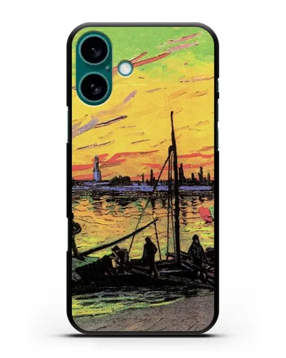 Чехол Угольные баржи (Ван Гог Винсент) силиконовый для iPhone 16 Plus