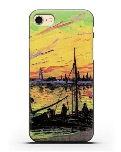 Чехол Угольные баржи (Ван Гог Винсент) силиконовый для iPhone 8