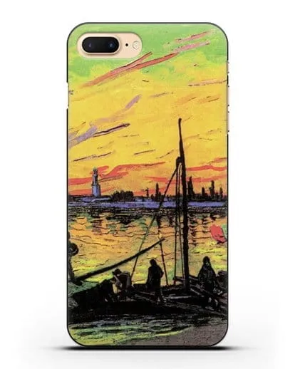 Чехол Угольные баржи (Ван Гог Винсент) силиконовый для iPhone 7 Plus