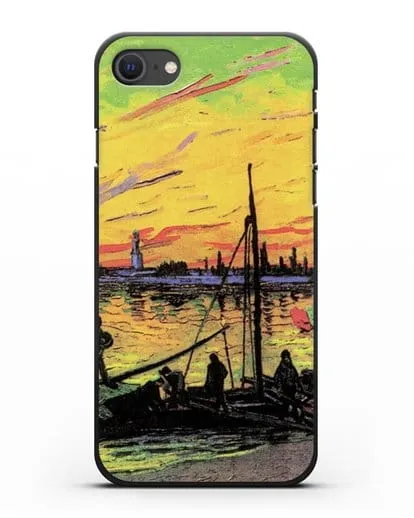 Чехол Угольные баржи (Ван Гог Винсент) силиконовый для iPhone SE 2020