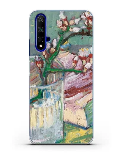Чехол Ветка цветущего миндаля в стакане и книга (Ван Гог Винсент) силиконовый для Honor 20