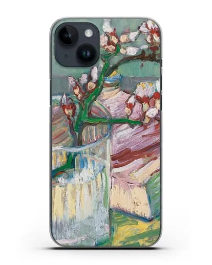 Чехол Ветка цветущего миндаля в стакане и книга (Ван Гог Винсент) силиконовый для iPhone 14 Plus