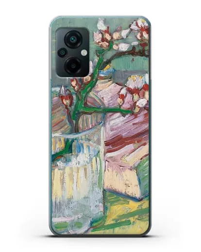 Чехол Ветка цветущего миндаля в стакане и книга (Ван Гог Винсент) силиконовый для Xiaomi Poco M5