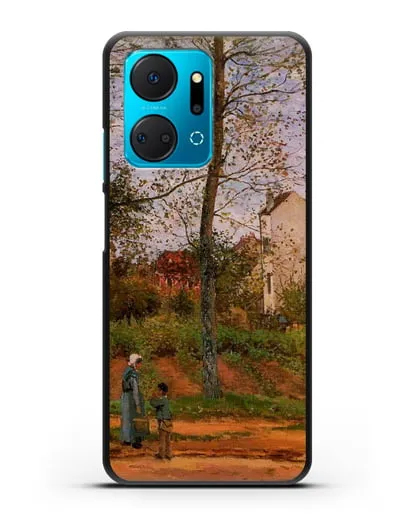 Чехол Пейзаж возле Лувесьен (Писсарро Камиль) силиконовый для Honor X7a Plus