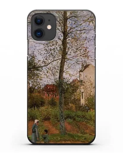 Чехол Пейзаж возле Лувесьен (Писсарро Камиль) силиконовый для iPhone 11