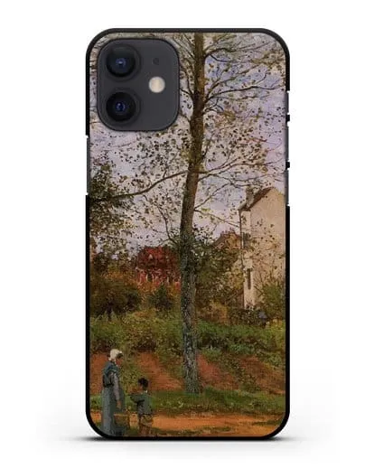 Чехол Пейзаж возле Лувесьен (Писсарро Камиль) силиконовый для iPhone 12 mini