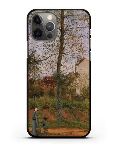 Чехол Пейзаж возле Лувесьен (Писсарро Камиль) силиконовый для iPhone 12 Pro