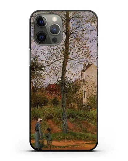 Чехол Пейзаж возле Лувесьен (Писсарро Камиль) силиконовый для iPhone 12 Pro Max