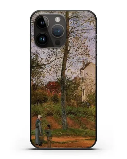 Чехол Пейзаж возле Лувесьен (Писсарро Камиль) силиконовый для iPhone 14 Pro Max