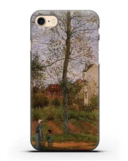 Чехол Пейзаж возле Лувесьен (Писсарро Камиль) силиконовый для iPhone 8