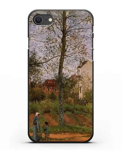 Чехол Пейзаж возле Лувесьен (Писсарро Камиль) силиконовый для iPhone SE 2020