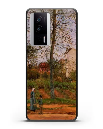 Чехол Пейзаж возле Лувесьен (Писсарро Камиль) силиконовый для Xiaomi Poco F5 Pro