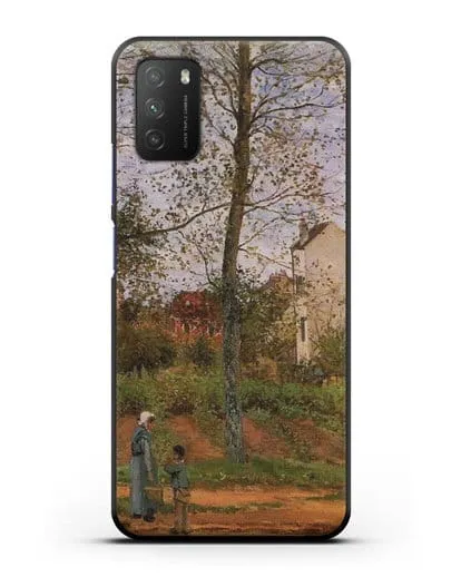 Чехол Пейзаж возле Лувесьен (Писсарро Камиль) силиконовый для Xiaomi Poco M3