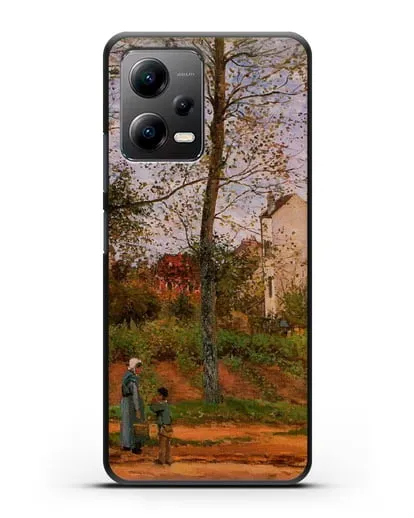 Чехол Пейзаж возле Лувесьен (Писсарро Камиль) силиконовый для Xiaomi Poco X5