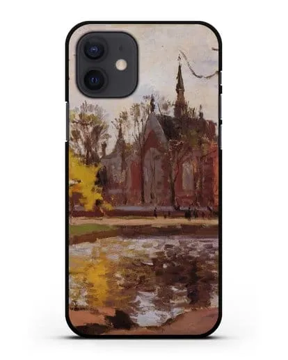 Чехол Колледж Далвич, Лондон (Писсарро Камиль) силиконовый для iPhone 12