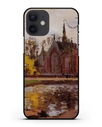 Чехол Колледж Далвич, Лондон (Писсарро Камиль) силиконовый для iPhone 12 mini