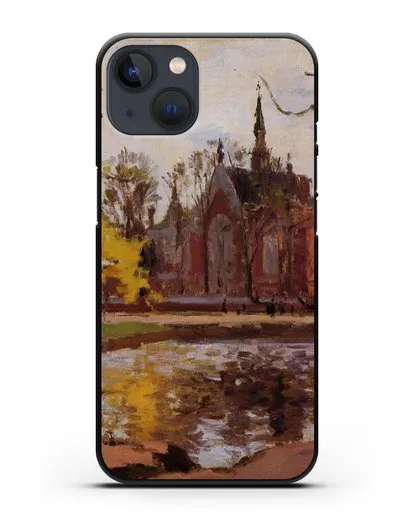 Чехол Колледж Далвич, Лондон (Писсарро Камиль) силиконовый для iPhone 13