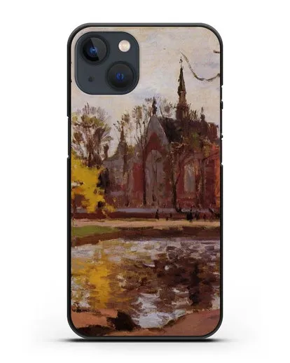 Чехол Колледж Далвич, Лондон (Писсарро Камиль) силиконовый для iPhone 13 Mini