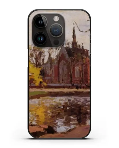 Чехол Колледж Далвич, Лондон (Писсарро Камиль) силиконовый для iPhone 14 Pro