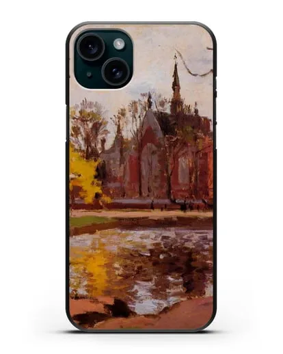 Чехол Колледж Далвич, Лондон (Писсарро Камиль) силиконовый для iPhone 15 Plus