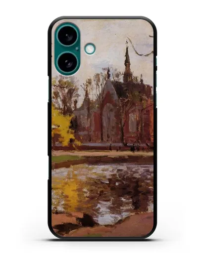 Чехол Колледж Далвич, Лондон (Писсарро Камиль) силиконовый для iPhone 16 Plus