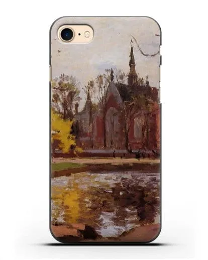 Чехол Колледж Далвич, Лондон (Писсарро Камиль) силиконовый для iPhone 8