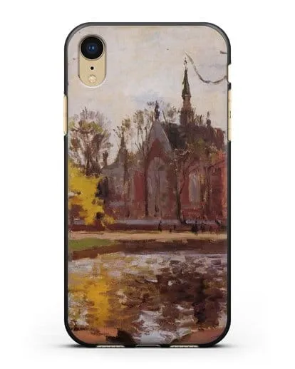 Чехол Колледж Далвич, Лондон (Писсарро Камиль) силиконовый для iPhone XR