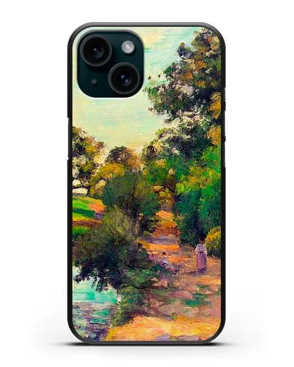 Чехол Мост в Монфуко (Писсарро Камиль) силиконовый для iPhone 15