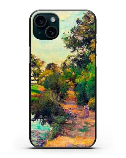 Чехол Мост в Монфуко (Писсарро Камиль) силиконовый для iPhone 15 Plus