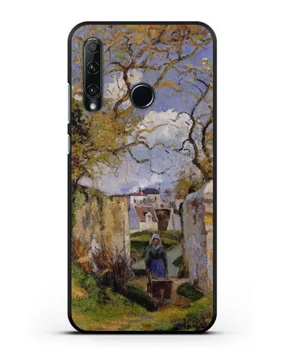 Чехол Крестьянка, толкающая тачку, Дом Рондест, Понтуаз (Писсарро Камиль) силиконовый для Honor 20e