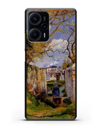 Чехол Крестьянка, толкающая тачку, Дом Рондест, Понтуаз (Писсарро Камиль) силиконовый для Xiaomi Poco F5