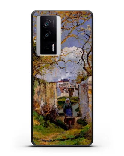 Чехол Крестьянка, толкающая тачку, Дом Рондест, Понтуаз (Писсарро Камиль) силиконовый для Xiaomi Poco F5 Pro